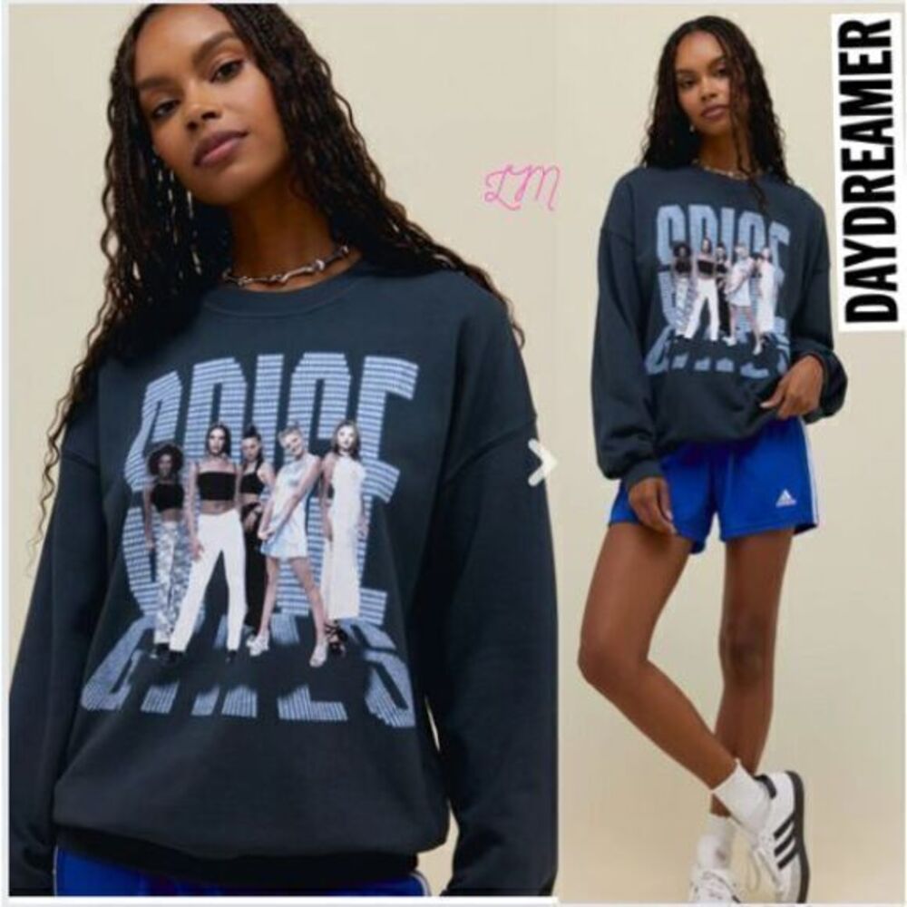 Daydreamer Revolve Spice Girls Live Tonight Sweatshirt Small‎ Vintage Black Y2K